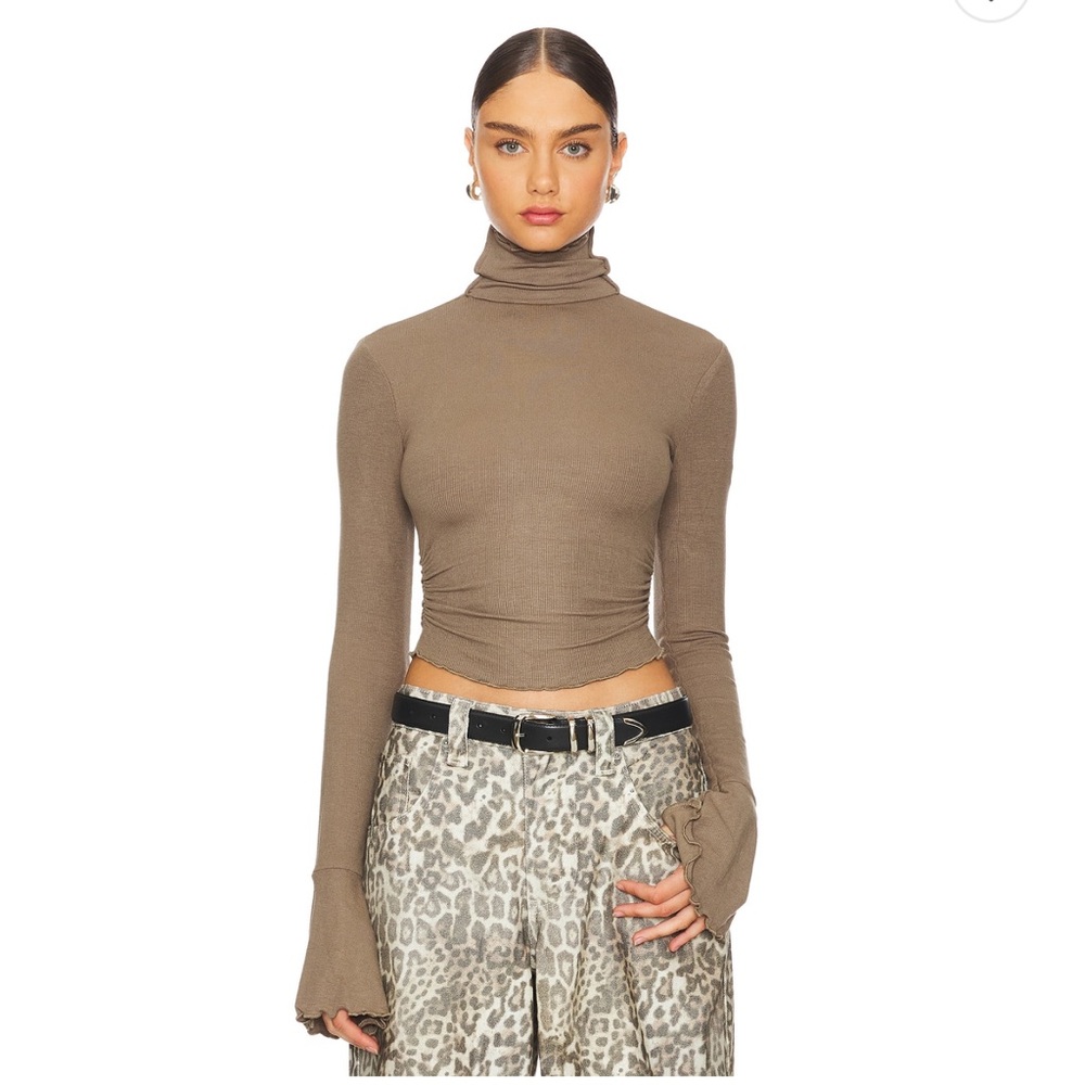 Lovers & Friends - belen top in dark taupe